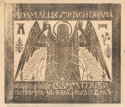 Geflügelte Figur mit sechs Brüsten von Mathieu Lauweriks (attributed to)