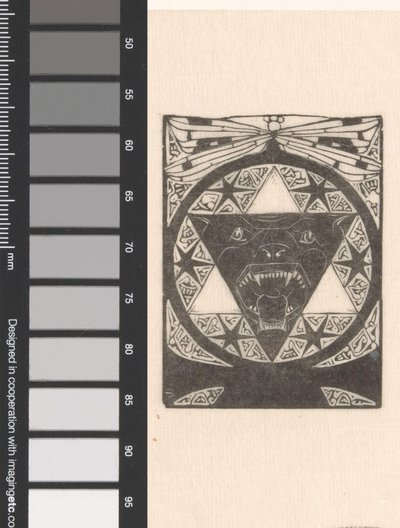 Theosophisches Emblem mit brüllendem Hundekopf von Mathieu Lauweriks