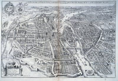 Plan von Paris 1615 von Mattaus the Younger Merian