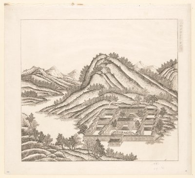 Ansicht eines Teils des kaiserlichen Sommerpalastes in Chengde (Jehol), China von Matteo Ripa