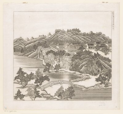 Ansicht eines Teils des kaiserlichen Sommerpalastes in Chengde (Jehol) in China von Matteo Ripa