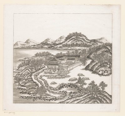 Ansicht eines Teils des kaiserlichen Sommerpalastes in Chengde (Jehol) in China von Matteo Ripa