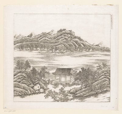 Ansicht eines Teils des kaiserlichen Sommerpalastes in Chengde (Jehol) in China von Matteo Ripa