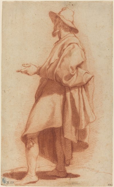 Stehender Mann mit Umhang und Hut von Matteo Rosselli