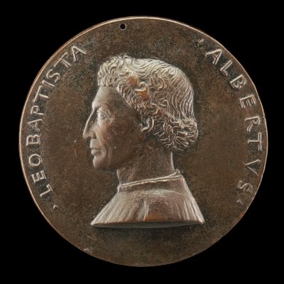 Leone Battista Alberti, 1404-1472, Architekt und Schriftsteller über Kunst und Wissenschaft [Vorderseite] von Matteo di Andrea de Pasti