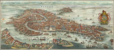 Vogelperspektive von Venedig 1636 von Matthäus Merian von Matthaus Merian