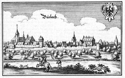 Bülach - Auszug aus Topographia Sueviae (Schwaben) von Matthaus Merian