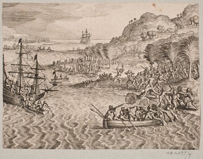 Über die Landung der Holländer auf der grundlosen Insel von Matthäus Merian d.Æ.