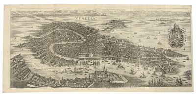 Faltpanorama von Venedig, 1688, gedruckt ca. 1700 von Matthaus Merian
