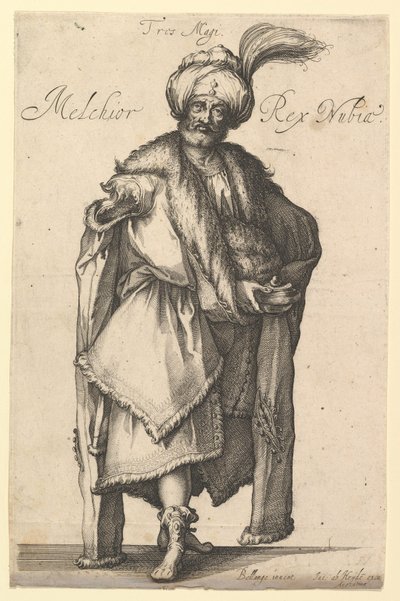 Melchior, nach der Drei Magier Serie von Jacques Bellange von Matthaus Merian