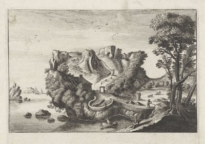Anthropomorphe Landschaft in Form eines Männerkopfes von Matthaus the Elder (after) Merian