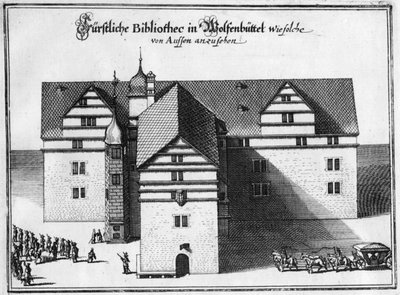 Herzog August Bibliothek in Wolfenbüttel, zwischen 1655 und 1660 von Matthaus the Elder Merian