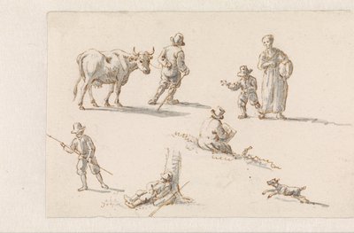 Aeneas und Dido suchen Schutz in einer Höhle von Mattheus Terwesten