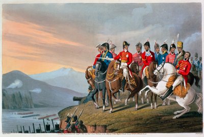 Der Herzog von Wellington und sein Stab überqueren die Bidassoa und betreten Frankreich, 1813-1816 von Matthew Dubourg
