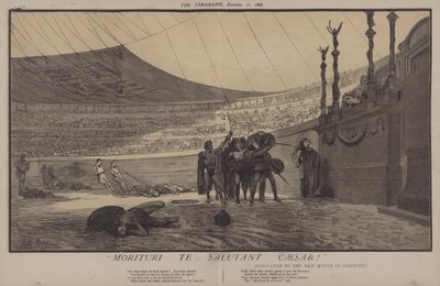 Morituri Te Salutant Caesar! (Farblithografie) von Matthew