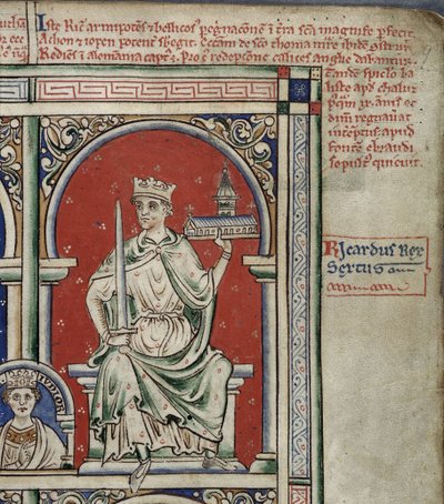 Richard I. Löwenherz aus der Historia Anglorum, Chronica majora von Matthew Paris