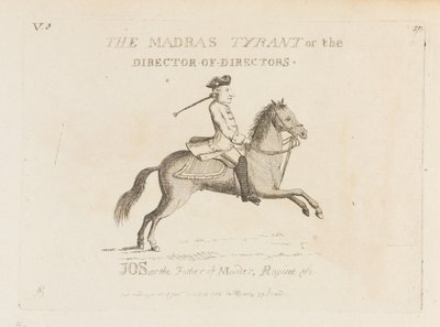 Der Tyrann von Madras oder der Direktor der Direktoren (Radierung) von Matthew or Matthias Darly