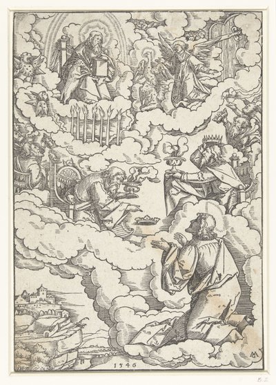 Vision des Johannes des Evangelisten mit thronendem Gott und den vierundzwanzig Ältesten von Matthias Gerung