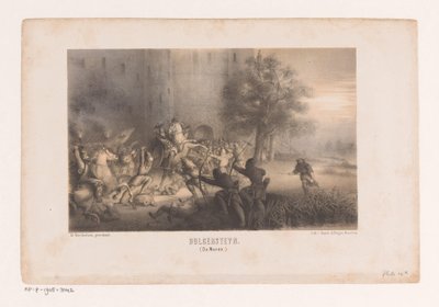 Bulgersteyn belagert durch die Normannen von Matthijs Willem Gerardus Michielsen