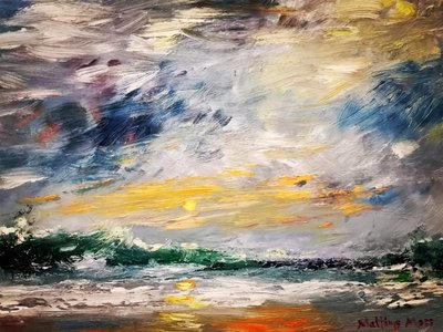 Dramatischer Ozean Sonnenuntergang von Matthys Moss
