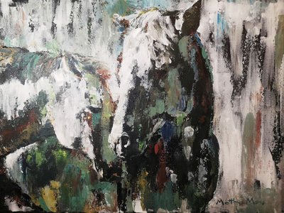 Dynamisches Pferdepaar von Matthys Moss