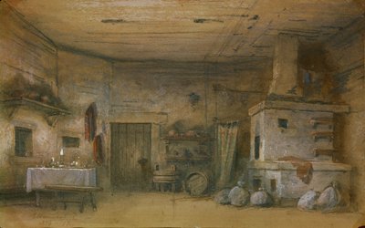 Bühnenbild für die Oper Vakula der Schmied von P. Tschaikowski, 1876 von Matvey Andreyevich Shishkov
