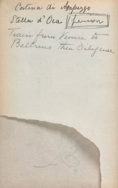 Italienisches Skizzenbuch: Notizseite 3, 1898-1899 von Maurice Brazil Prendergast