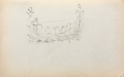 Italienisches Skizzenbuch: Venezianisches Boot, Seite 29, 1898-1899 von Maurice Brazil Prendergast