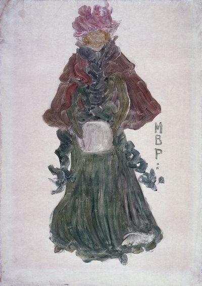 Der rote Umhang, um 1900 von Maurice Brazil Prendergast