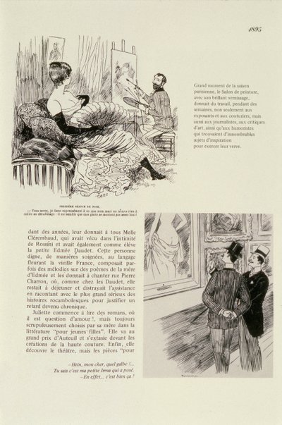 Erste Sitzung für ein Porträt, 1895 von Maurice Charles Mathieu Bonvoisin