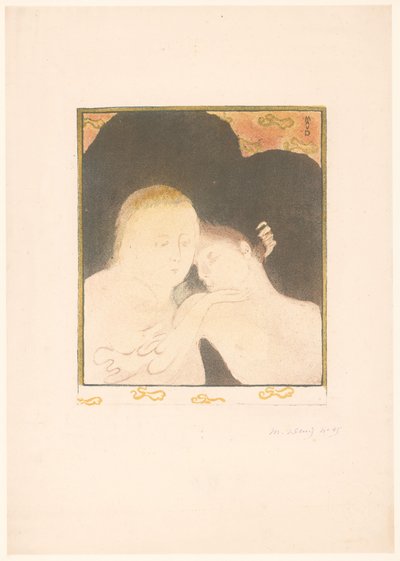 Frau umsorgt jungen Mann von Maurice Denis