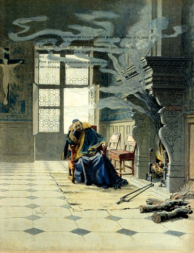 Geschichte Frankreichs: Im Bischofssitz von Luçon, der spätere Kardinal Richelieu (Armand Jean du Plessis) von Maurice Leloir