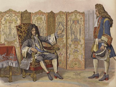 Besuch von Villars bei König Ludwig XIV. in Marly von Maurice Leloir