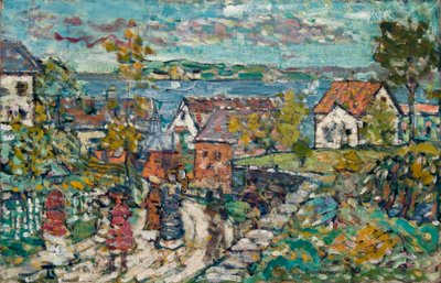 Landschaft (Straße und Stadt) von Maurice Prendergast