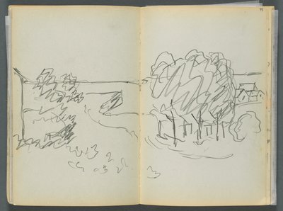 Skizzenbuch - Das Granite Shore Hotel, Rockport, Seite 072 & 73: Stadtansicht von Maurice Prendergast
