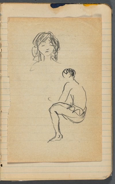Skizzenbuch, loses Blatt zwischen S. 144 & 145 von Maurice Prendergast