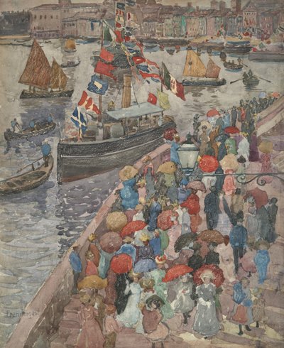 Der Quai, Venedig (recto); Venetia Marina (verso) von Maurice Prendergast
