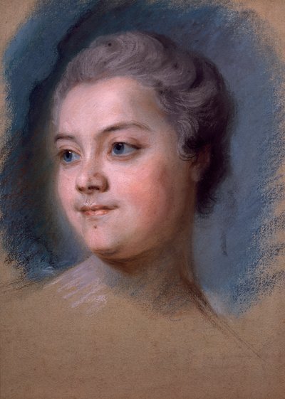 Porträt von Mademoiselle de Chastagner de Lagrange von Maurice Quentin de La Tour