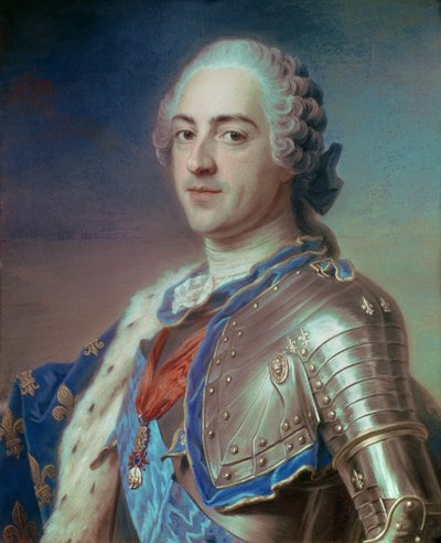 Porträt von Ludwig XV. in Rüstung von Maurice Quentin de La Tour