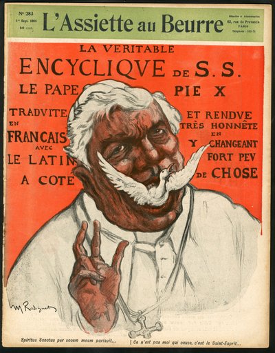 Titelblatt von „The Butter Plate“, Nummer 283, Satirique en Couleurs von Maurice Radiguet