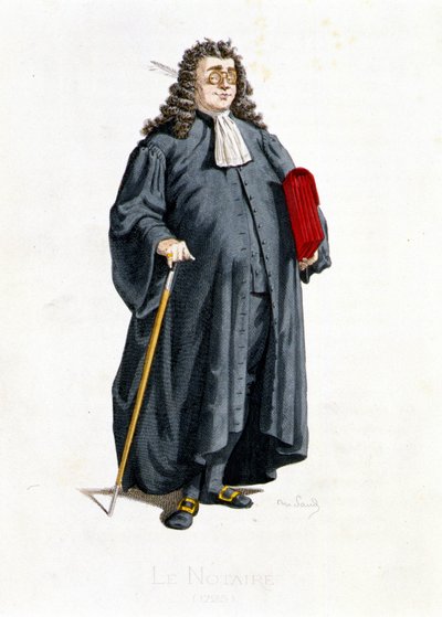 Le Notaire in „Masques et bouffons“ (Italienische Komödie) von Maurice Sand
