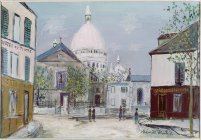 Place du Tertre und der Sacré-Cœur von Maurice Utrillo
