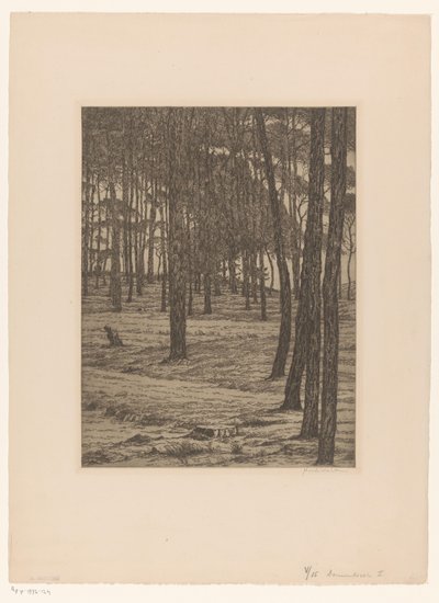 Dennenbosch I von Maurits van der Valk (signed by artist)