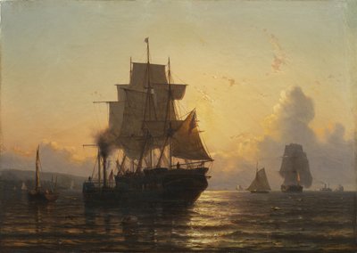 Tropischer Sonnenuntergang auf See, 1861 von Mauritz Frederik Hendrik De Haas