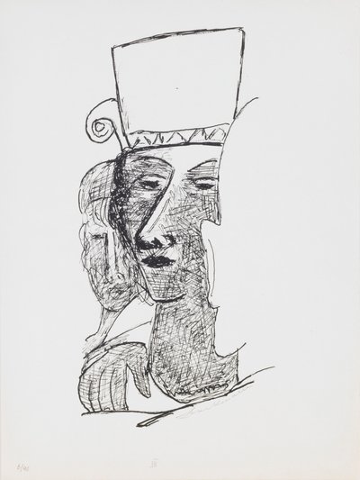 Tanzendes Paar, Platte 7 aus dem Portfolio „Tag und Traum“ von Max Beckmann