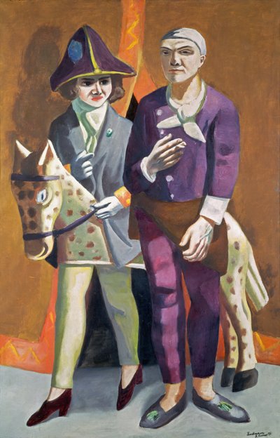 Doppelporträt, Karneval (Max Beckmann und Quappi) von Max Beckmann