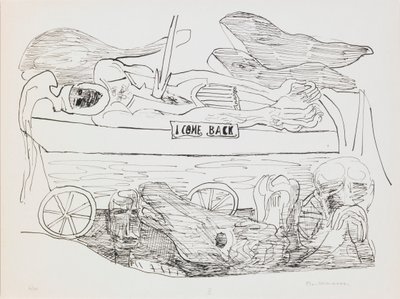 Kriegstraum, Platte 10 aus dem Portfolio „Tag und Traum“ von Max Beckmann