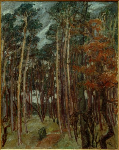 Hermsdorfer Wald am grauen Tag von Max Beckmann