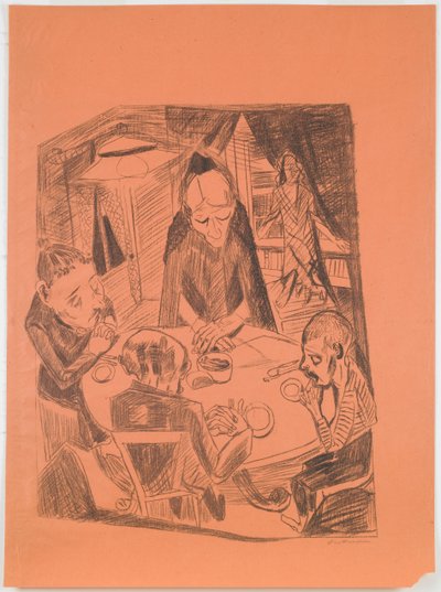 Hunger, Platte 5 aus dem Portfolio „Hölle“ von Max Beckmann