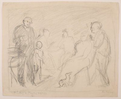Zweite Skizze für das Familienporträt Zech von Max Beckmann